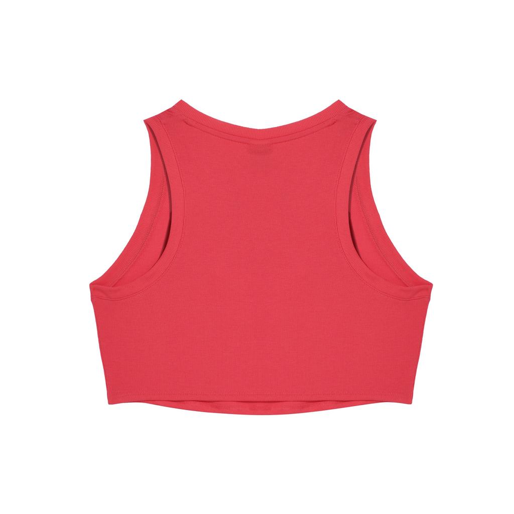 Nike Sportswear Essentials Solid Ribbed Crop Tank Top Women Tops Light-Melting-Red FB8280-648
