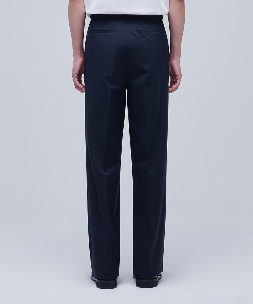 MUSINSA STANDARD Recycle Two-Tuck Wide Hidden Banding Slacks [Navy]