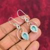 Ларимар, зеленые аметисты, серебряные серьги 925 пробы, серьги с драгоценными камнями ручной работы на День памяти