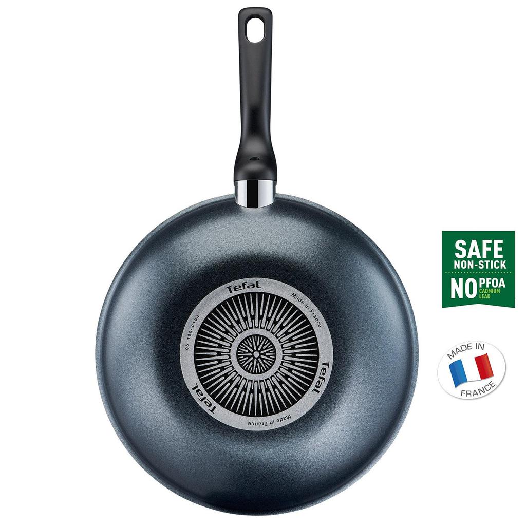 Tefal Сковорода-вок XL Force с титановым антипригарным покрытием (24см, 28см) Можно мыть в посудомоечной машине в духовке без PFOA Серый