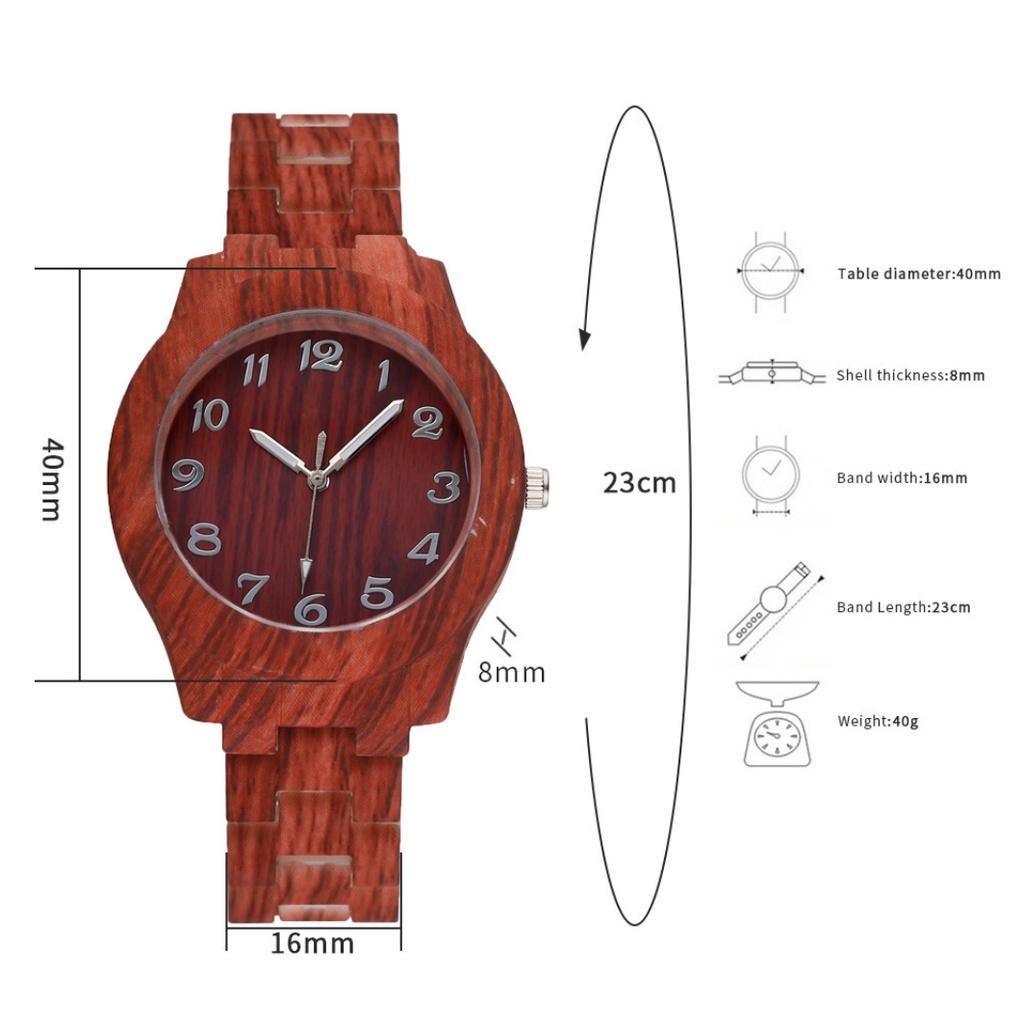Часы с бамбуковым узором Модные творческие деревянные кварцевые сандалового дерева