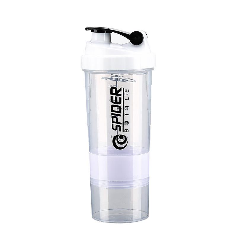 Water bottle plastic shaker cup three-layer protein powder fitness sports milkshake shaker cup water cup LOGO cup 110ML mixing cup