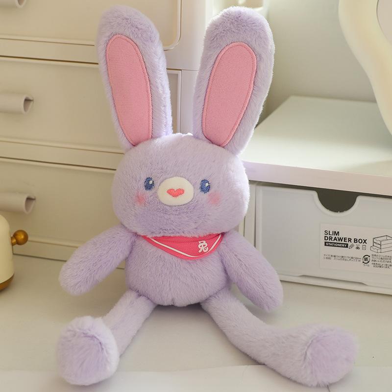 Funny Pull Ear Rabbit Plush Pendant Cute Doll Toy Keychain