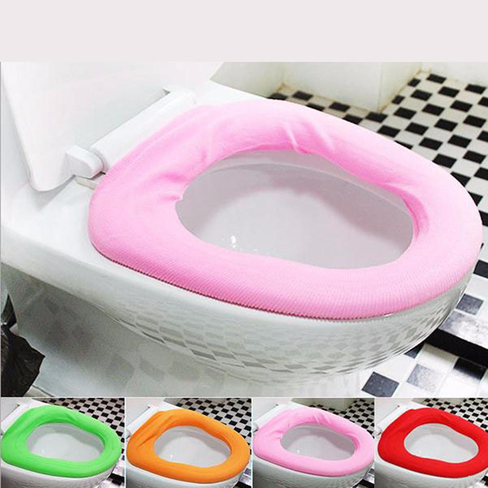 1Pc Soft Washable Toilet Seat Pad Lid Top Cover Closestool Bathroom Warmer