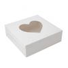 10Pcs Cupcake Box Visible Food Grade Mini Individual Cake Packing Case with Heart Shaped Window Kitchen Tool