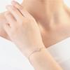 Round Cut Cubic Zirconia Bracelet For Women Rose Gold Color Hand Chain Jewelry H165