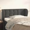 Headboard with Ears Dark Grey 83 x 23 x 78 88 cm Velvet