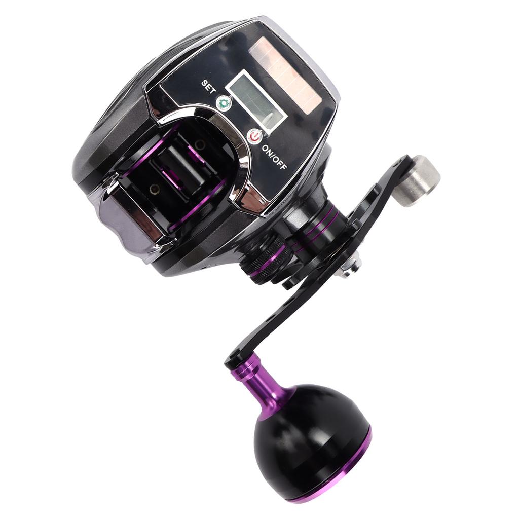 Водонепроницаемая безынерционная катушка с цифровым дисплеем 8.0:1 Передаточное число 18+1 Количество подшипников Рыболовная катушка Счетчик(Правая рука )
