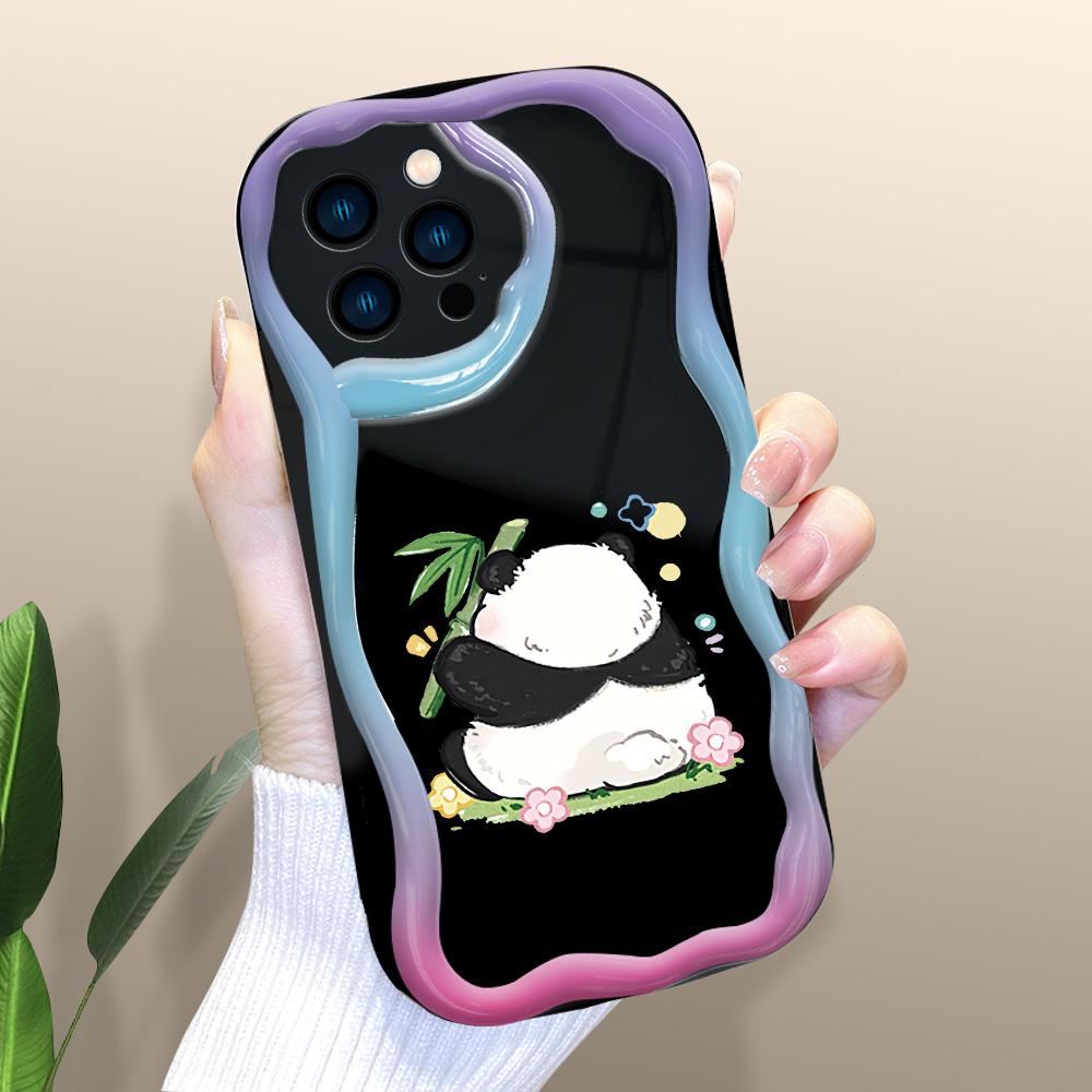 Мультяшный узор, кремовая текстура, мягкий силиконовый чехол с волнистыми краями, чехол для телефона IPhone Samsung Huawei Honor Xiaomi Redmi OPPO Realme Vivo Infinix