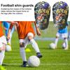 1 Pair Mini Soccer Shin Guards Cartoon Anti-slip Kids Teens Adults Players Miniature Shin Pads Protectors Football Games Protective Equipment