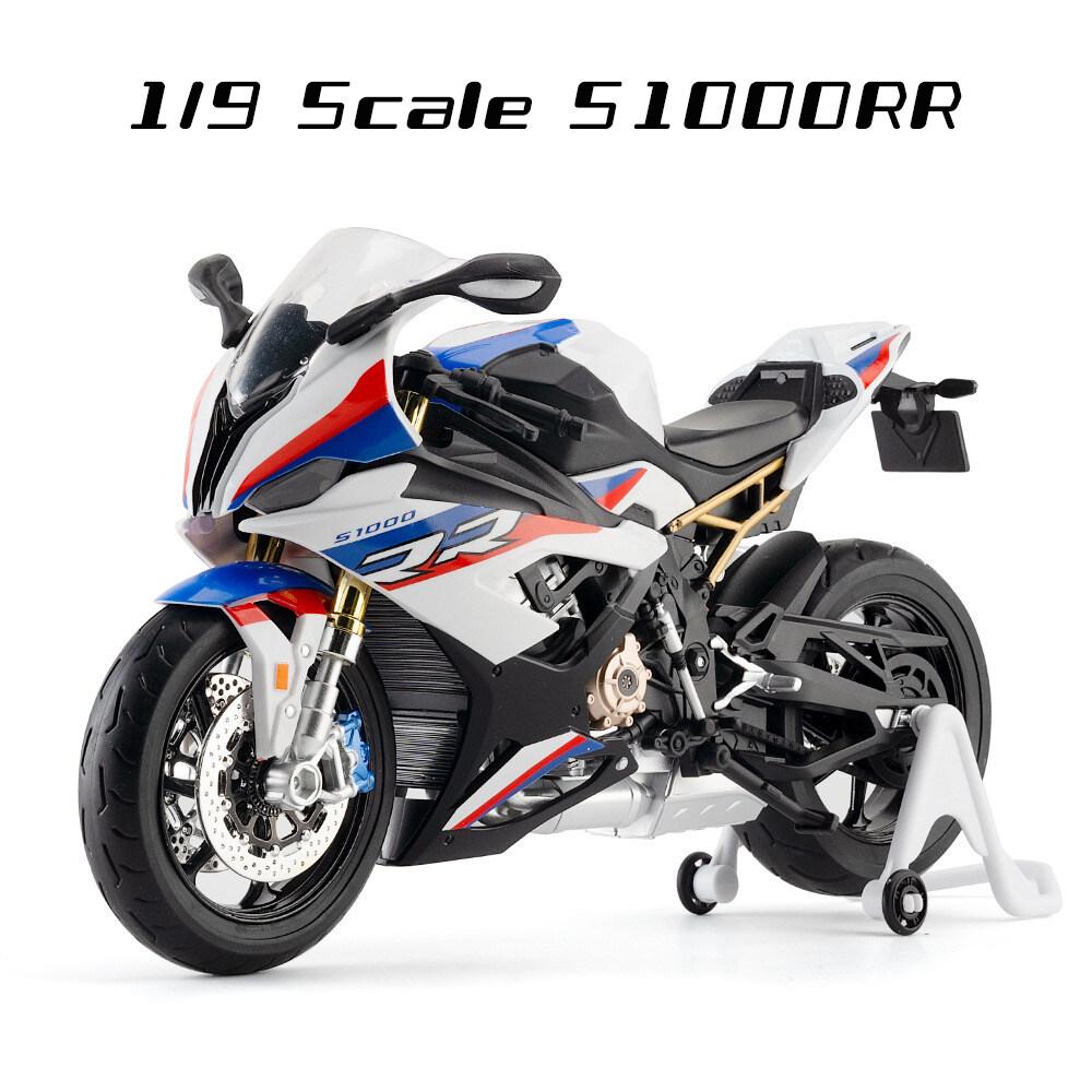 Масштаб 1/9 S1000RR, модель мотоцикла из сплава, литая под давлением машина, звуковой свет, коллекция для любителей автомобилей, детский подарок на день рождения, металлические игрушки для мальчиков