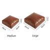 Moroccan PU Leather Pouf Floor Cushion Oil Wax Skin Embroider Craft Ottoman Footstool Futon Artificial Leather Unstuffed Cushion