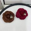 Fashion Elegant Fabric Camellia Brooches Lapel Pins For Women Shirt Clothing Badges Accessories