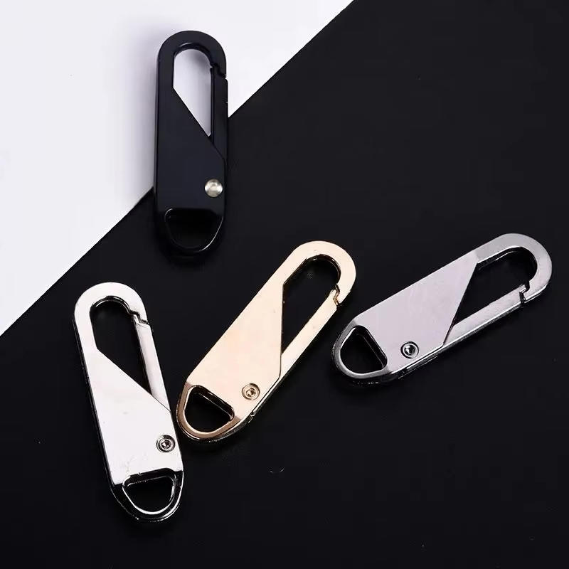 10Pcs Detachable Zipper Puller Metal Zipper Head Repair Kits Universal Replacement for Luggage Purse Bags Clothes Zipper Slider