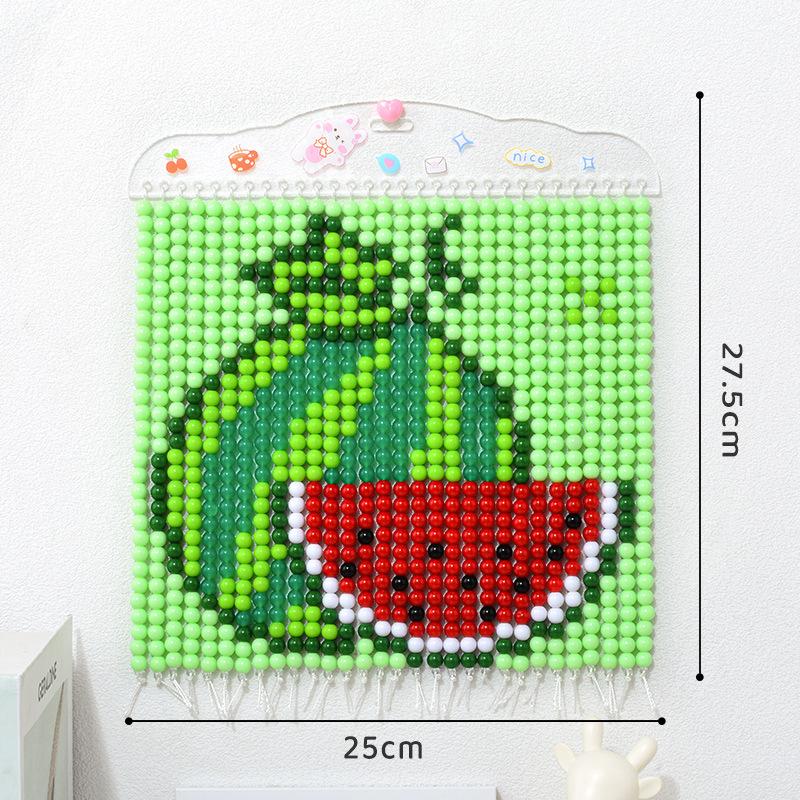 Cartoon Panda Beaded Painting Ornaments for Girls Room Decoration Kawaii Fruits Cherry DIY Decoration Crafts Wholesales 2025 New
