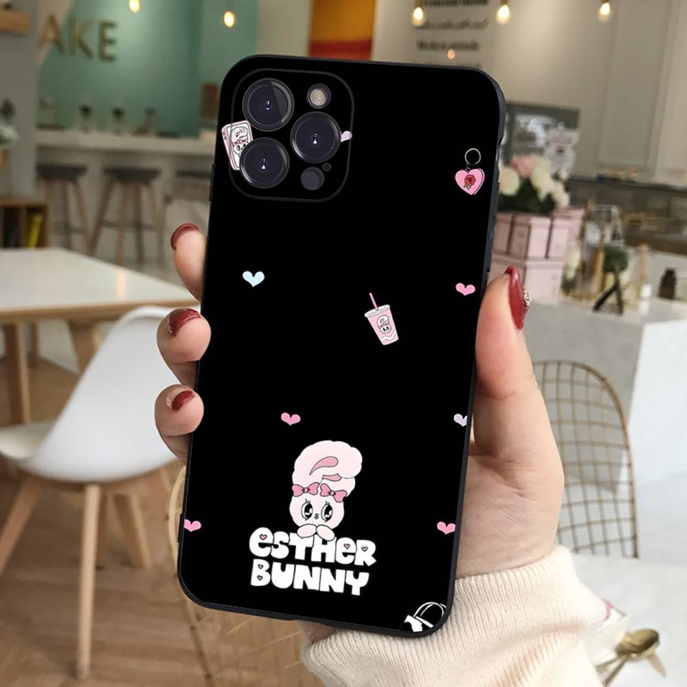 Милый Мультяшный Зайчик Эстерс Для IPhone 17 16 15 14 13 12 11 Pro Max 13 17Air Ударопрочные Мягкие Чехлы для Телефона Coque