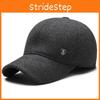 Simple Solid Color Middle Aged Warm Windproof Baseball Cap For Cold Seasons