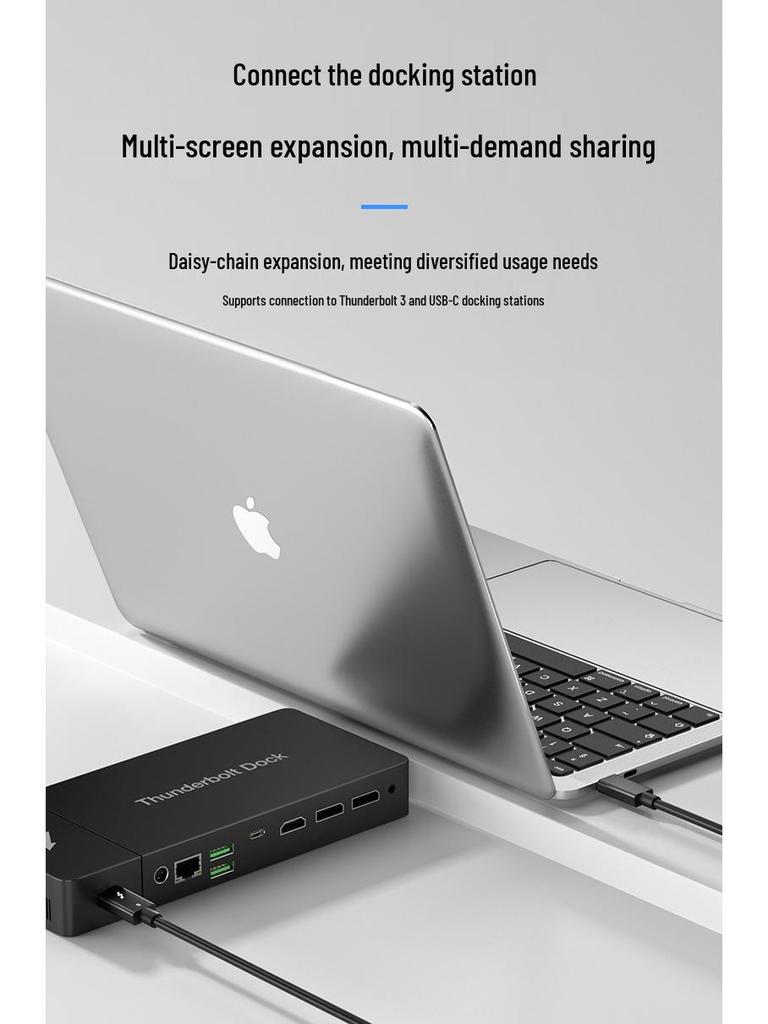 Кабель данных Thunderbolt 4 Type-C Male-to-Male, Высокоскоростной 40 Гбит/с, Зарядка PD 240 Вт, Зеркалирование 8K