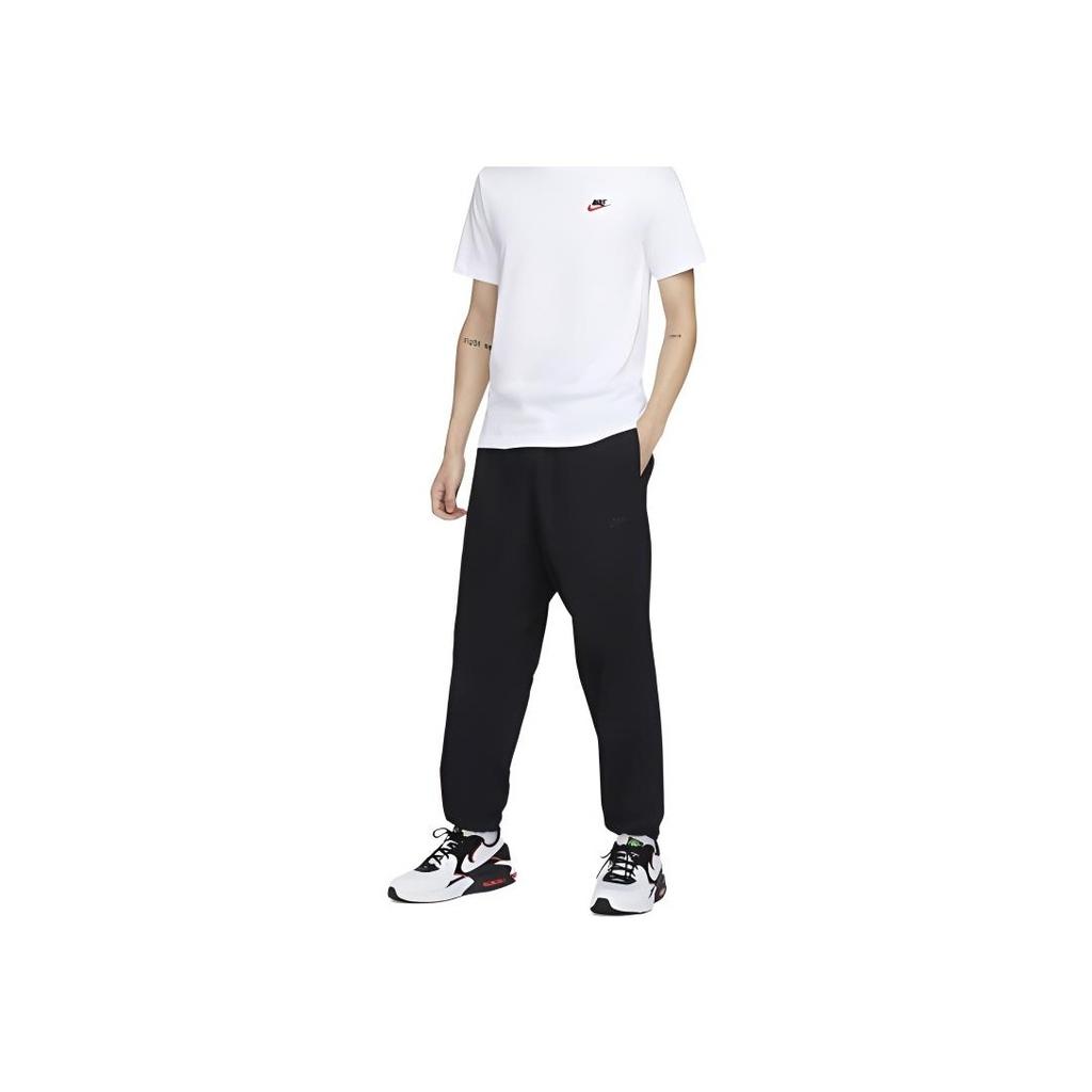 Nike Elastic Waist Logo Embroidery Loose Casual Pants Men Bottoms Black FN3097-010