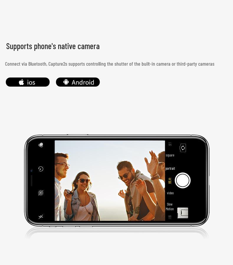Трехосевой ручной стабилизатор-подвес Capture2s с отслеживанием лица для прямых эфиров в Douyin
