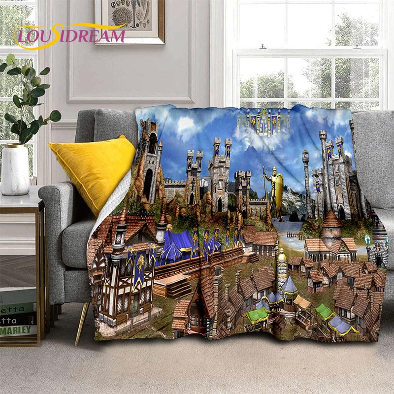 HD Heroes of Might and Magic Retro Game Soft Flannel Blanket,Throw Blanket Comfortable Blanket for Picnic Beds Sofa Home Bedroom