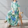 Round Neck Printed Bohemian Long Dress for Summer