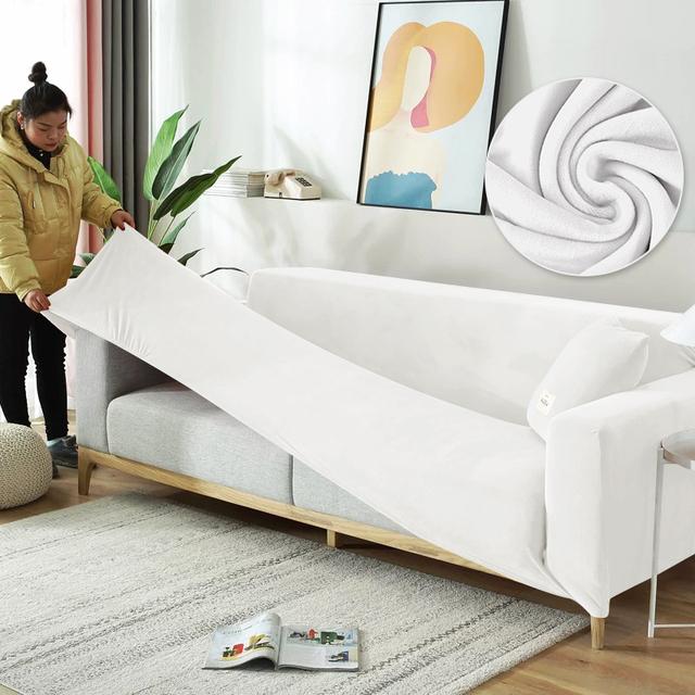 Чехол на диван, эластичные бархатные противоскользящие чехлы для дивана для гостиной, L-образный секционный чехол для дивана, чехлы на кресла