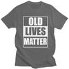 Old Lives Matter Distressed T Shirt Unisex Short Sleeve Funny Humor Quotes Tee Shirt Loose Oversized 100 Cotton Camisetas