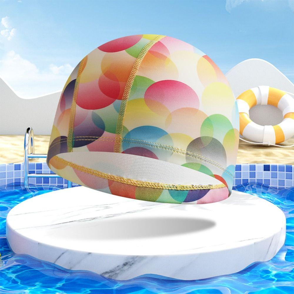 Детские шапочки для плавания из полиуретановой ткани, эластичные шапочки для плавания, дайвинга, шапочки для мальчиков и девочек