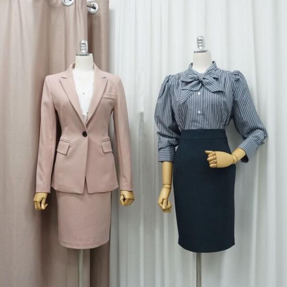 Style Latte Women H Line stretcH Midi Skirt Basic Winter Suit Skirt