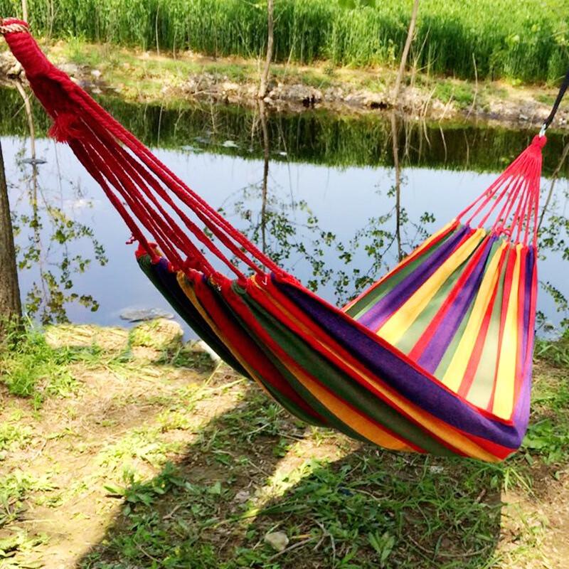FEBORY Outdoor Single/Double Canvas Hammock