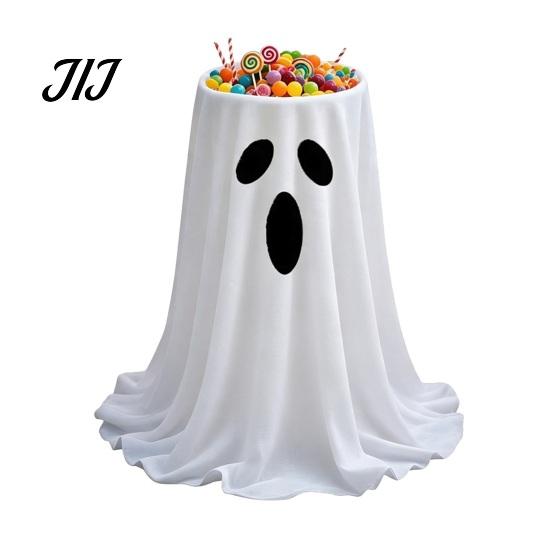 Outdoor Halloween Display Ghost Candy Bowl, Adjustable Height Large Holder, Trick or Snack Bowl Treat Standing Storage Dish for Porch Lawn Garden