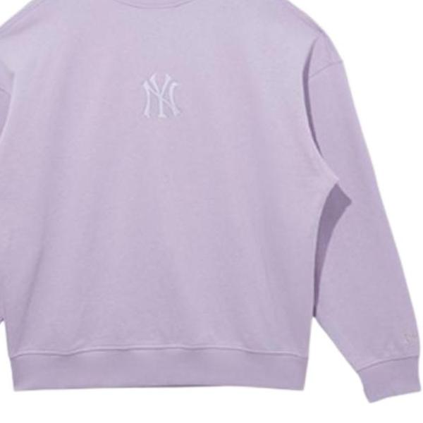 New Era Свитшот унисекс с круглым вырезом и длинным рукавом, однотонный, SS22, фиолетовый, 13095683