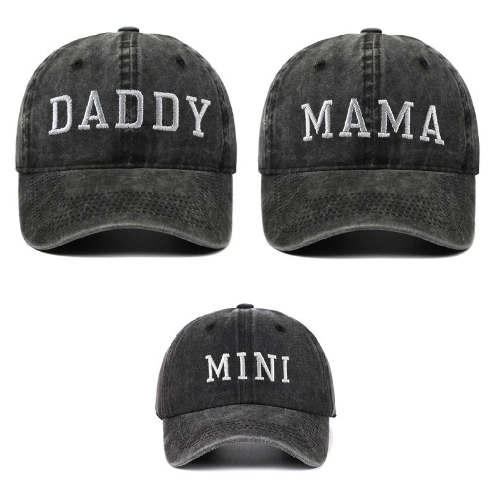 Vintage Parent-child Baseball Hats Adjustable Family Matching Baseball Cap Sport Visors Cap Gifts
