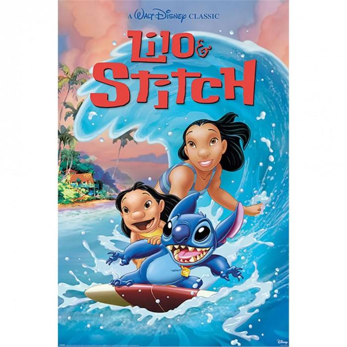 Lilo & Stitch Плакат о серфинге на волнах