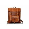 Кожаная сумка-рюкзак Рюкзак для ноутбука Винтажная коричневая унисекс Подлинная дорожная сумка