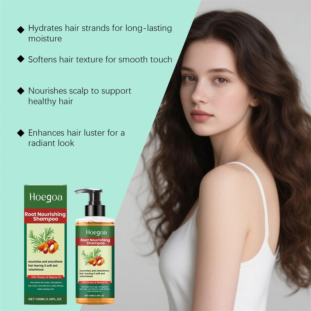Root Nourishing Shampoo With Rosary Nourishes Scalp Strengthens Hair Roots Hair Growth Anti-Hair Loss Oil Control Hair Care