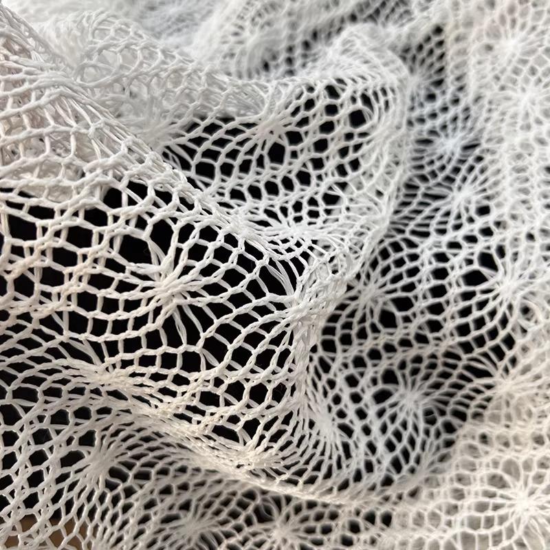 1 ярд Кружевная ткань в волнистую полоску с вырезами tissu Свадебное платье, Ткань для DIY ручной работы, Материал для платья