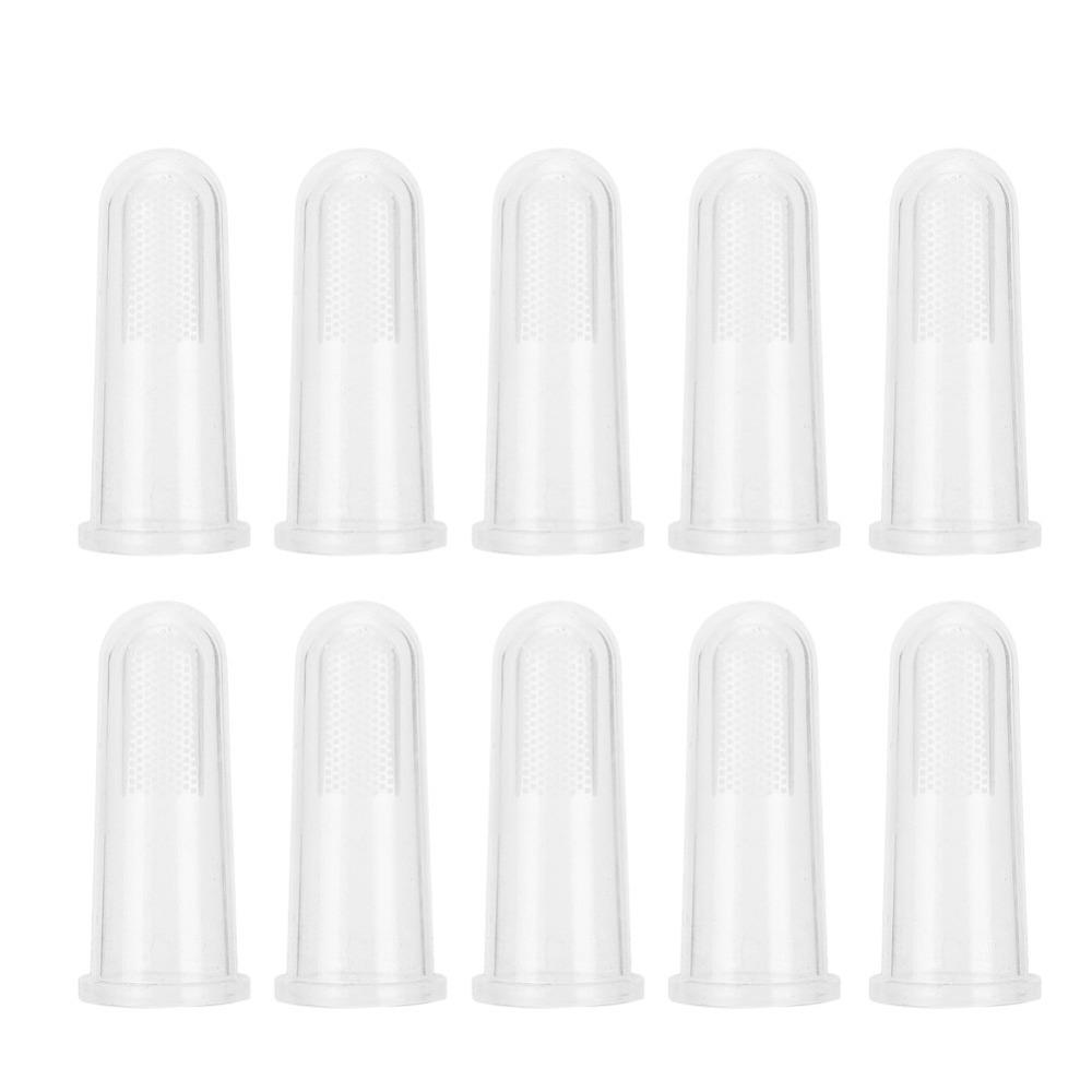 10pcs Stretch Finger Fit Cat Teeth Finger Brush Dog Teeth Clean Sleeve Home Teeth Routine
