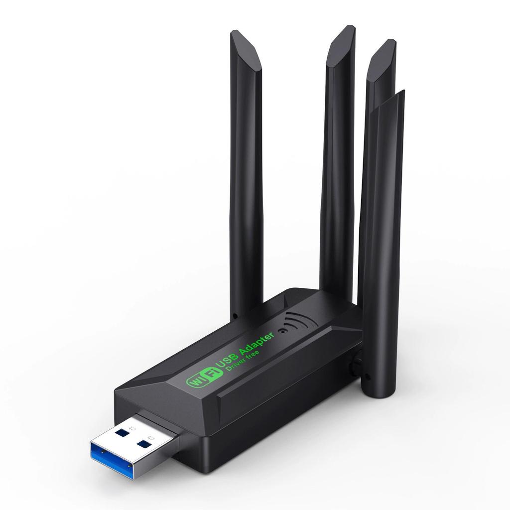 Двухдиапазонная 5G USB беспроводная сетевая карта 1300 Мбит/с, WiFi 6, без драйверов для компьютера