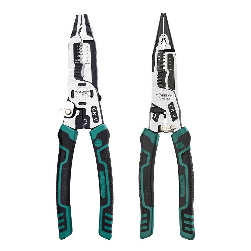 1шт Десять в одном электроинструмент плоскогубцы многофункциональные плоскогубцы для зачистки проводов остроносые плоскогубцы резка стальной проволоки электрические клещи Tiger