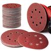 Local Stock Fast Shipping 100pcs 5 Inch 8-Hole Hook Loop Sanding Discs Abrasive Discs for Random Orbital Sander 40-180 Grits