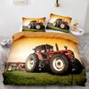 Children's Tractor Quilt Cover Boys Duvet Cover Set Tractor Bedding Set Truck Farm Tool Cart Comforter Cover Set 3D Printing
