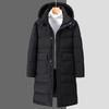 Fashion Winter Long Parkas for Men Jackets Thick Warm Black Overcoat Winter Coat With Hooded