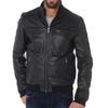 Men's Genuine Lambskin Black Leather Jacket Stylish Motorcycle Bomber Biker Outerwear MJ 181