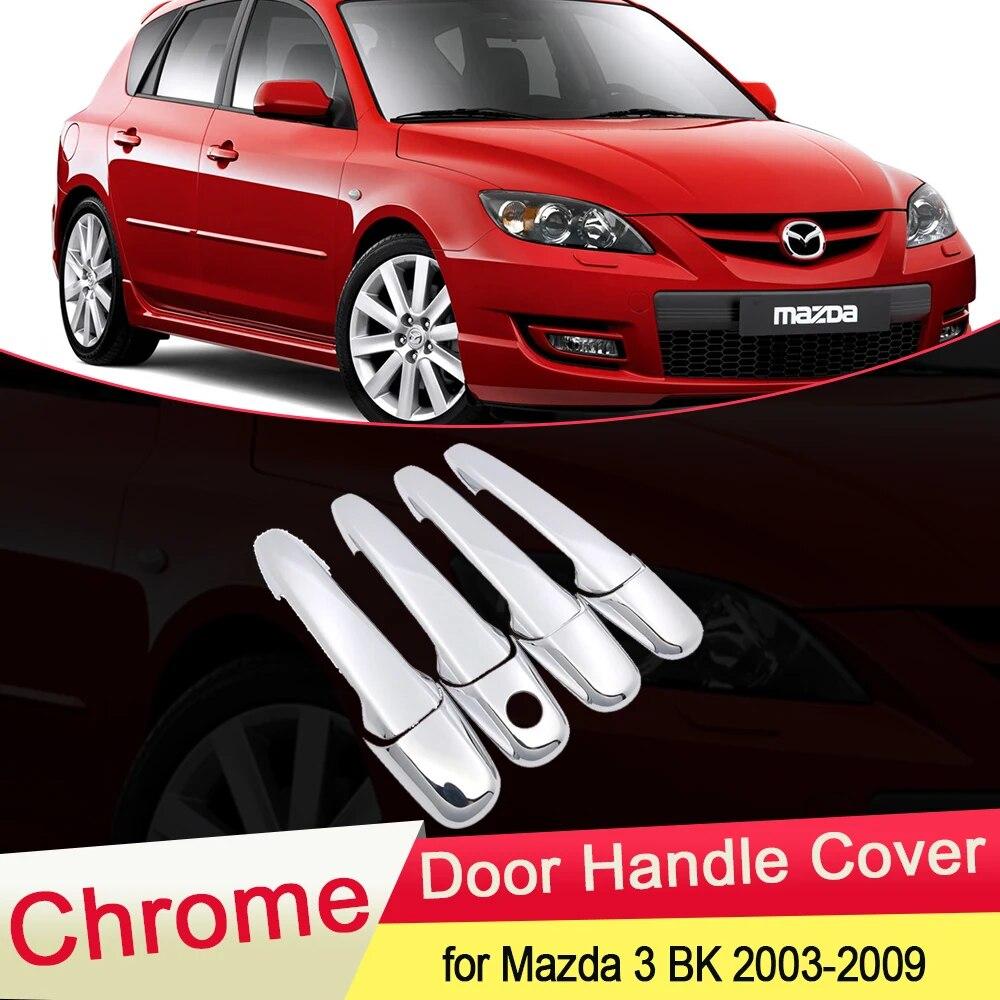 Для Mazda 3 BK Sedan Hatch MPS 2004 2005 2006 2007 2008 2009 Роскошная хромированная крышка дверной ручки, набор накладок, аксессуары для стайлинга автомобиля