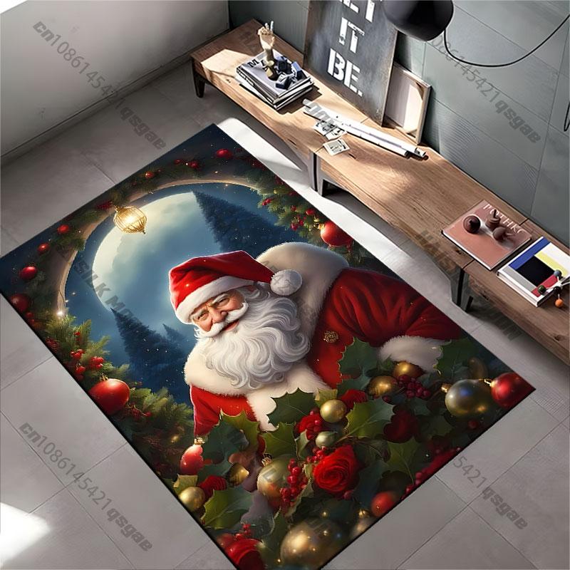 Christmas joy and festive spirit carpet Yoga living room room decor children's crawling mat doormat area rug games mat