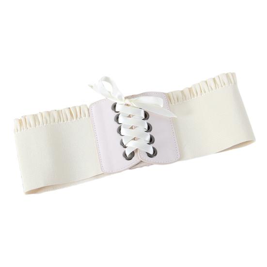 Корсетный пояс для женщин, завязывающийся на шнуровке, широкий эластичный пояс Waspie для платьев, аксессуар для костюма пирата на Хэллоуин