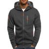 Plus Size Men's Zip Arm Hoodie: Autumn/Winter Sports Casual Sweatshirt Jacket