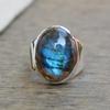 Natural Blue Labradorite Oval Gemstone Handmade Designer Ring, Mens Ring, 925 Sterling Silver, Wedding Ring